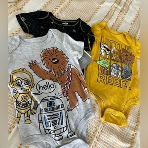 NEW StarWars Baby Boy 3-set Onesies